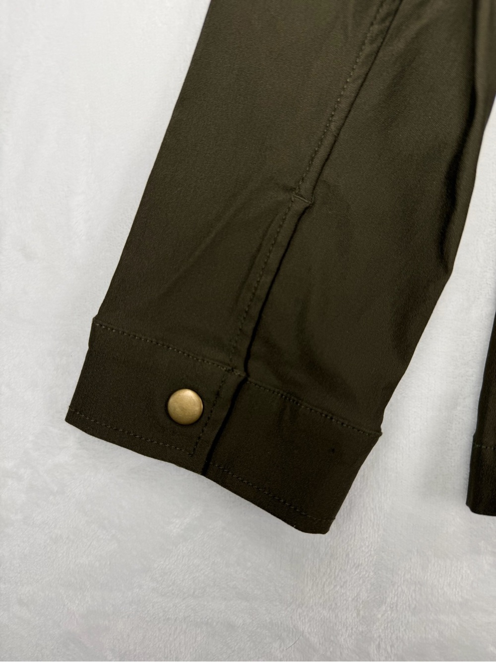 Eden Society Olive Green Military Utility Jacket M Drawstring Waist - Picture 7 of 13